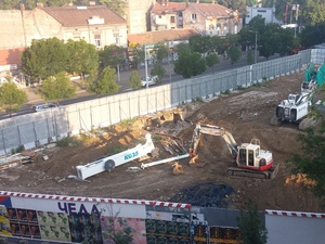 Hotel Hilton Beograd - gradilište u maju